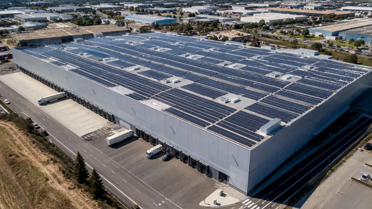 tejado nave industrial placas solares