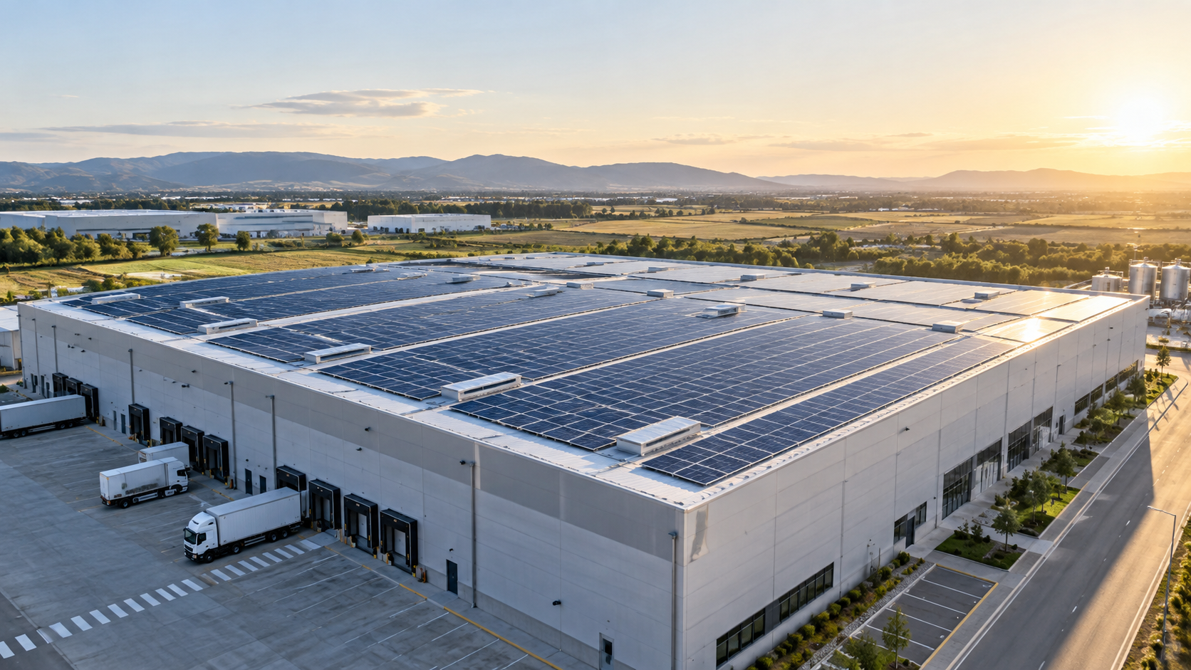 Instalar placas solares en una nave industria